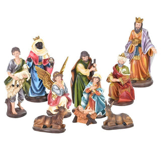 Large Traditional Deluxe Christmas Nativity Set Scene With 10 Detailed Figures