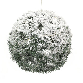LED Artificial Christmas Tree Light Up Xmas Ball | Round Snow Topped Light Up Ball | LED Christmas Decorations