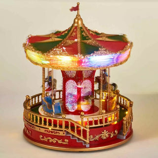 LED Christmas Fair Carousel | Rotating Musical Illuminated Carousel Ornament