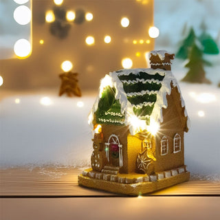 LED Gingerbread House Ornament | Light - Up Mini Christmas House Decoration 13cm