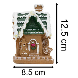 LED Gingerbread House Ornament | Light - Up Mini Christmas House Decoration 13cm