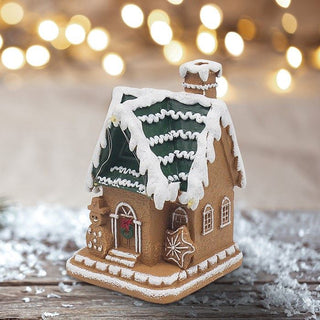 LED Gingerbread House Ornament | Light - Up Mini Christmas House Decoration 13cm