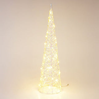 LED Iridescent Cone Light | Light - up Christmas Tree Cone with Timer - 60cm