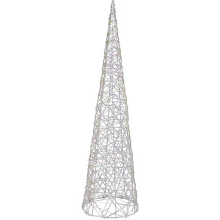 LED Iridescent Cone Light | Light - up Christmas Tree Cone with Timer - 60cm