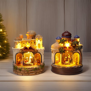 LED Musical Nativity Scene | Light - up Animated Festive Nativity Set Decoration