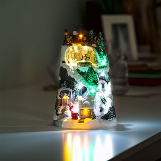 LED Ski Slope | Illuminated LED Christmas Ornament with Movement - 30cm
