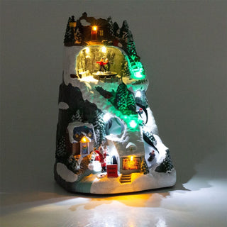 LED Ski Slope | Illuminated LED Christmas Ornament with Movement - 30cm
