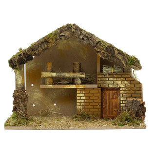 LED Traditional Wooden Nativity Stable with Lights | Christmas Nativity Scene