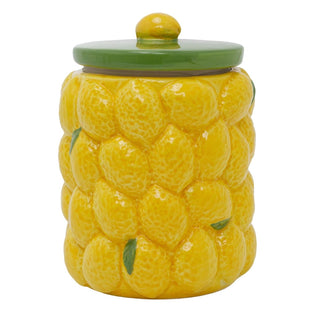 Lemon Kitchen Storage Jar | Ceramic Citrus Fruit Cookie Jar Biscuit Barrel