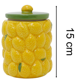 Lemon Kitchen Storage Jar | Ceramic Citrus Fruit Cookie Jar Biscuit Barrel