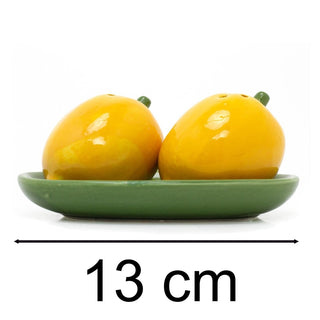 Lemon Salt & Pepper Shakers | Fruit Shaped Salt and Pepper Pots with Tray