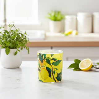 Lemon Tree Scented Candle 9cm Lemon & Bergamot Citrus Glass Jar Fragrance Candle