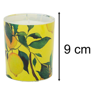Lemon Tree Scented Candle 9cm Lemon & Bergamot Citrus Glass Jar Fragrance Candle