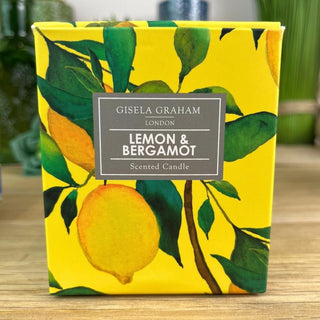 Lemon Tree Scented Candle 9cm Lemon & Bergamot Citrus Glass Jar Fragrance Candle