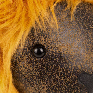 Leo Lion Doorstop | Faux Leather Lion Shaped Safari Door Stop - 27cm