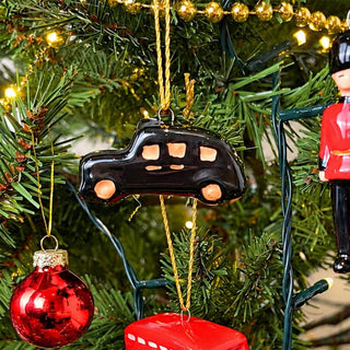 London Christmas Tree Decorations, Gisela Graham Set of 4 Mini Ceramic Icons