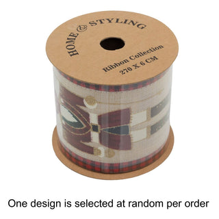 Luxury Nutcracker Wired Christmas Ribbon | Festive Ribbon Gift Wrapping & Craft