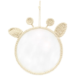 Macrame Giraffe Mirror | Wall Accent for Kids' Bedroom and Nursery - 35cm