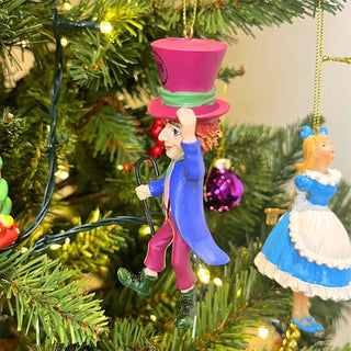 Mad Hatter Christmas Tree Decoration, Alice In Wonderland Ornament 10cm