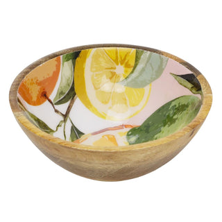 Mango Wood Citrus Serving Bowl | Kitchen Bowl for Snacks, Dips and Desserts