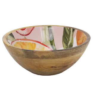 Mango Wood Citrus Serving Bowl | Kitchen Bowl for Snacks, Dips and Desserts