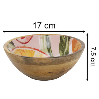 Mango Wood Citrus Serving Bowl | Kitchen Bowl for Snacks, Dips and Desserts