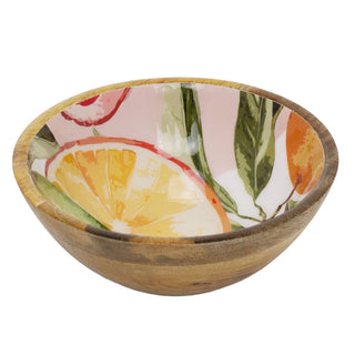 Mango Wood Citrus Serving Bowl | Kitchen Bowl for Snacks, Dips and Desserts