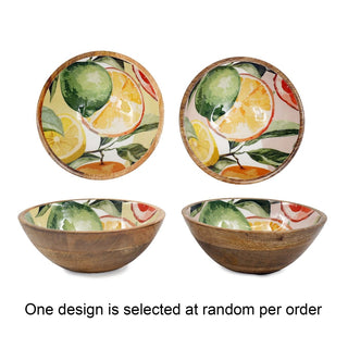 Mango Wood Citrus Serving Bowl | Kitchen Bowl for Snacks, Dips and Desserts