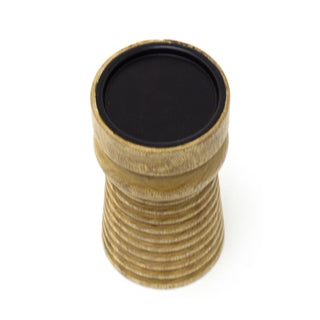 Mango Wood Pillar Candle Holder | Wooden Candlestick for Pillar Candles - 20cm