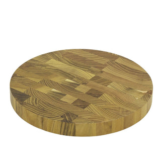 Medium Teak Chopping Board | 25cm Round Wooden Teak End Grain Cutting Board