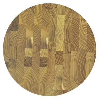 Medium Teak Chopping Board | 25cm Round Wooden Teak End Grain Cutting Board