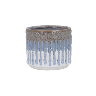 Mini Blue Reactive Glaze Ceramic Plant Pot 7cm Small Succulent Planter Cachepot