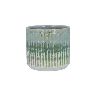 Mini Green Reactive Glaze Ceramic Plant Pot 7cm Small Succulent Planter Cachepot