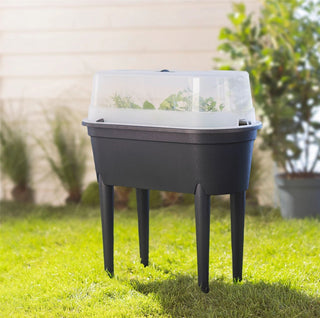 Mini Greenhouse Raised Planter With Cover Grow Table | Indoor Outdoor Propagation Planting Table | Standing Garden Veg Planter Green House