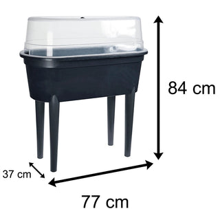 Mini Greenhouse Raised Planter With Cover Grow Table | Indoor Outdoor Propagation Planting Table | Standing Garden Veg Planter Green House