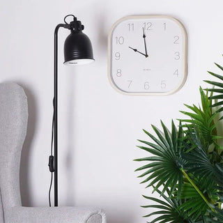 Modern Square Wall Clock 30cm Minimalist Wood - Effect Wall Mounted Clock for Home