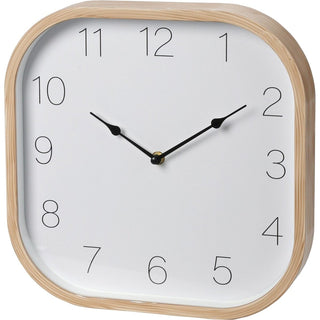 Modern Square Wall Clock 30cm Minimalist Wood - Effect Wall Mounted Clock for Home