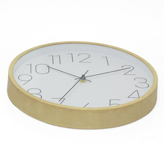 Modern Wood - Effect Wall Clock | Minimalist Round Wall Clock for Home or Office