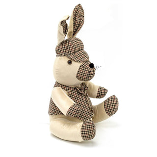 Montgomery Rabbit Tweed Fabric Doorstop | Hare - Shaped Animal Door Stop - 30cm
