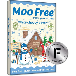 Moo Free Children's Dairy-Free White Chocolate Advent Calendar | Vegan & Gluten-Free 70g