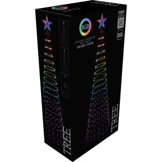 Multicolour LED Christmas Tree | Colour Changing Tree 370 RGB Lights UK Plug