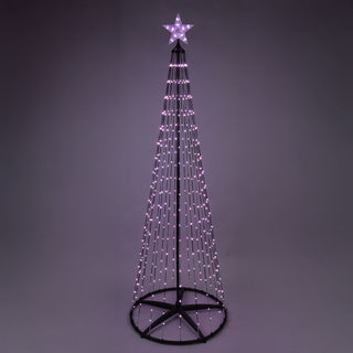 Multicolour LED Christmas Tree | Colour Changing Tree 370 RGB Lights UK Plug