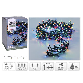 Multicoloured Christmas Fairy Lights | 560 LED Tree Lights with 8 Functions