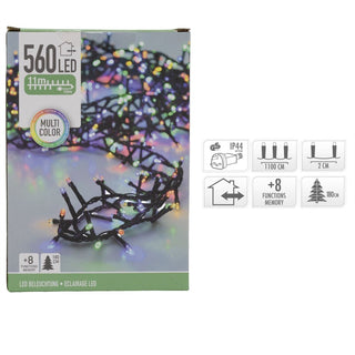 Multicoloured Christmas Fairy Lights | 560 LED Tree Lights with 8 Functions