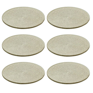 Multipack Gold Glitter Candle Coasters, 10cm Glass Plates for Pillar Candles