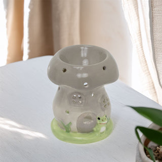 Mushroom Wax Melt Burner | 11cm Whimsical Toadstool Ceramic House Oil Burner