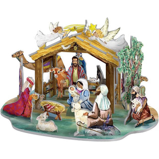 Nativity Advent Calendar, Pop & Slot 3D Christmas Story Scene Petite