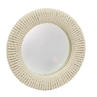 Natural Rope Wall Mirror | Round Nautical Wall Mounted Rope Mirror - 30cm