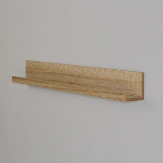 Natural Wall Shelf | Floating Spice Rack Ornament & Photo Display Shelf - 58cm