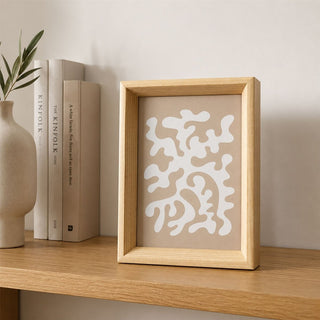 Natural Wood Photo Frame 5x7, Freestanding or Wall Hanging Portrait Frame